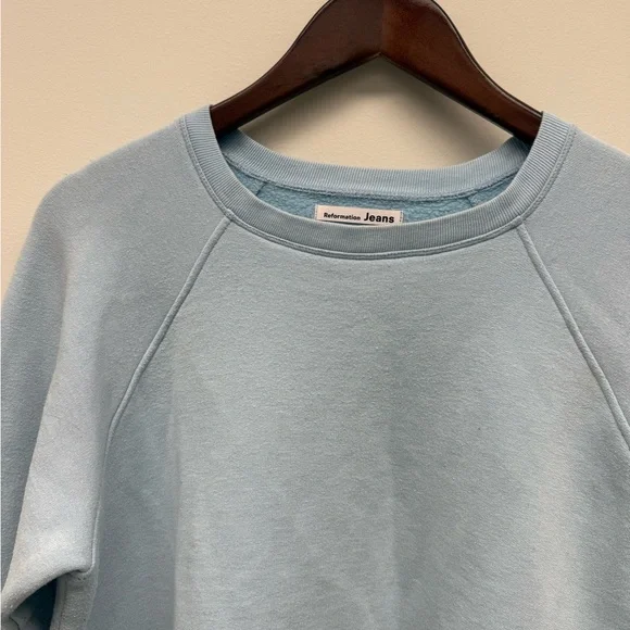 Reformation Light Blue Sweatshirt size XS/S SOFT - Picture 3 of 7
